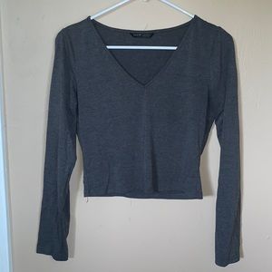 Gray crop top